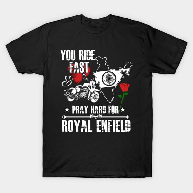 Royal Enfield Motorbike Design T-Shirt by Meetts